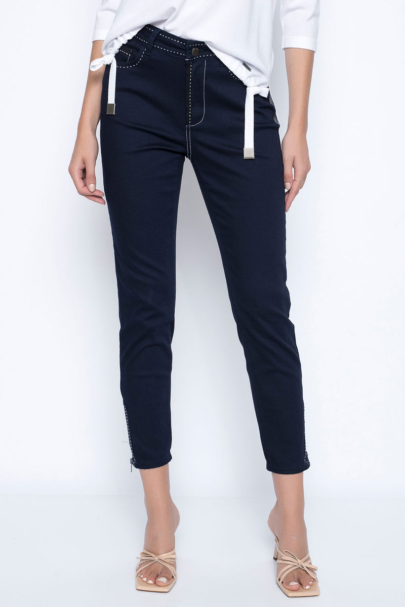 Contrast Stitch Jeans in deep navy