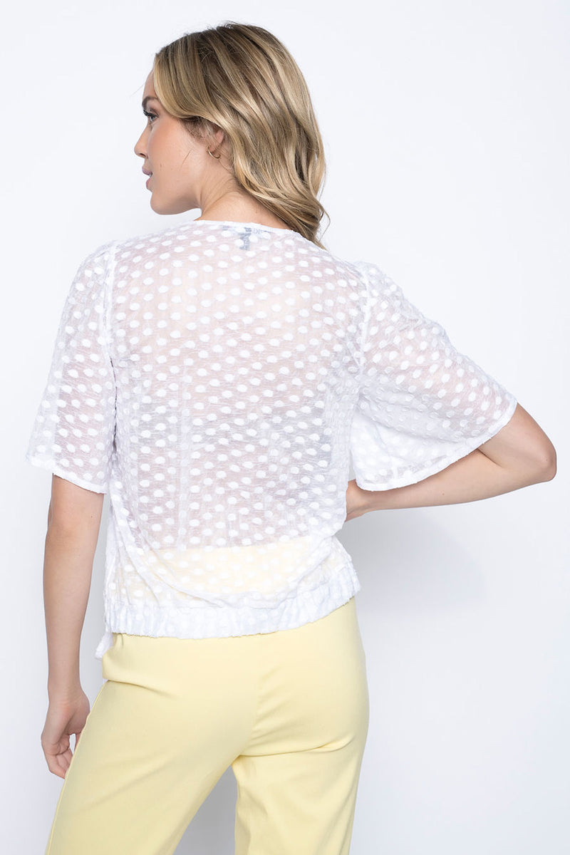 Wrap Top in white back view