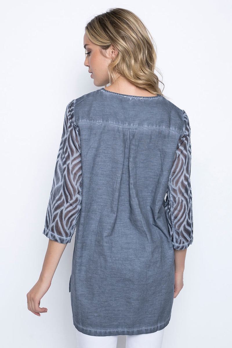 Half Button Top back view