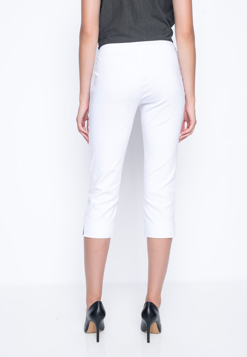 Capri With Side Slits in white bacview by Picadilly Canada