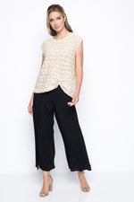 outfit of the Flowy Wrap Front Pants by picadilly canada