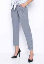 Pull-On Slim Pants With Buttons by Picadilly Canada