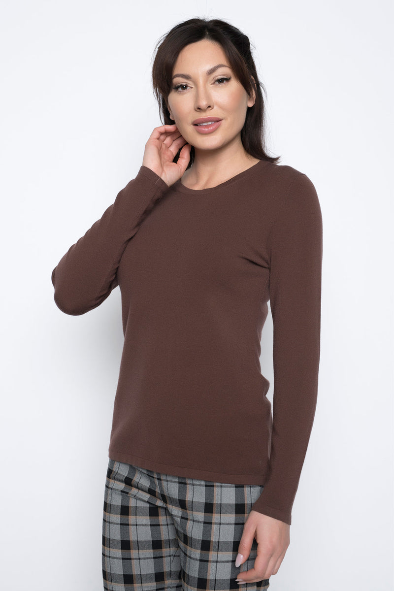 Long Sleeve Crew Neck Top by Picadilly Canada