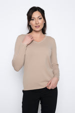 Long Sleeve V-Neck Top by Picadilly Canada