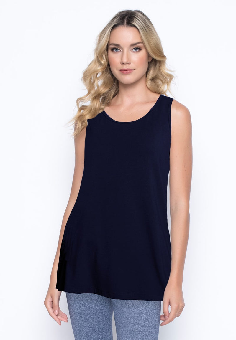 A-Line Tank in deep navy by picadilly canada