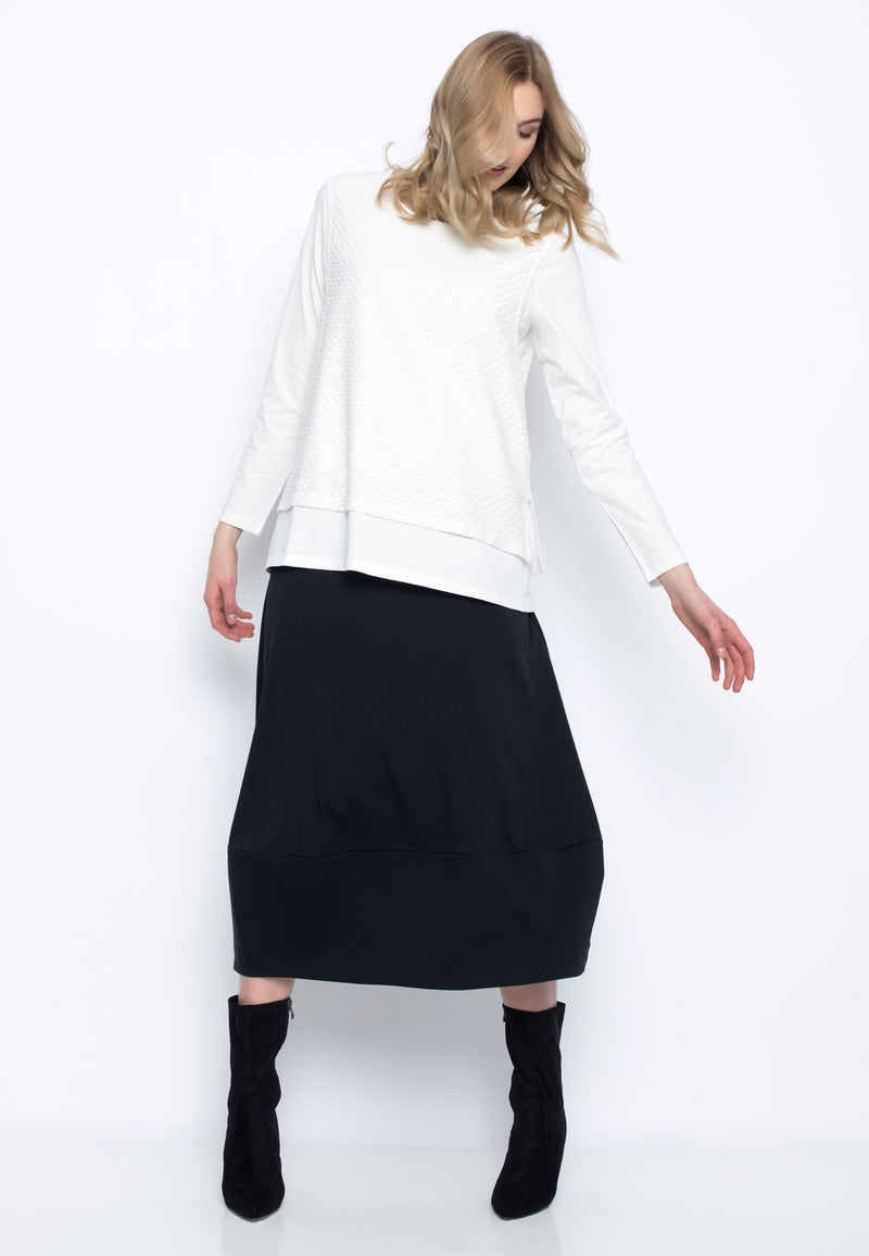 Bubble Skirt With Pockets in black by Picadilly Canada
