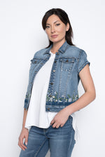 Embroidered Short Sleeve Jacket by Picadilly Canada
