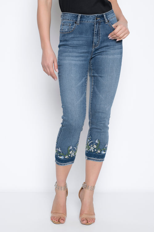Embroidered Jeans by Picadilly Canada