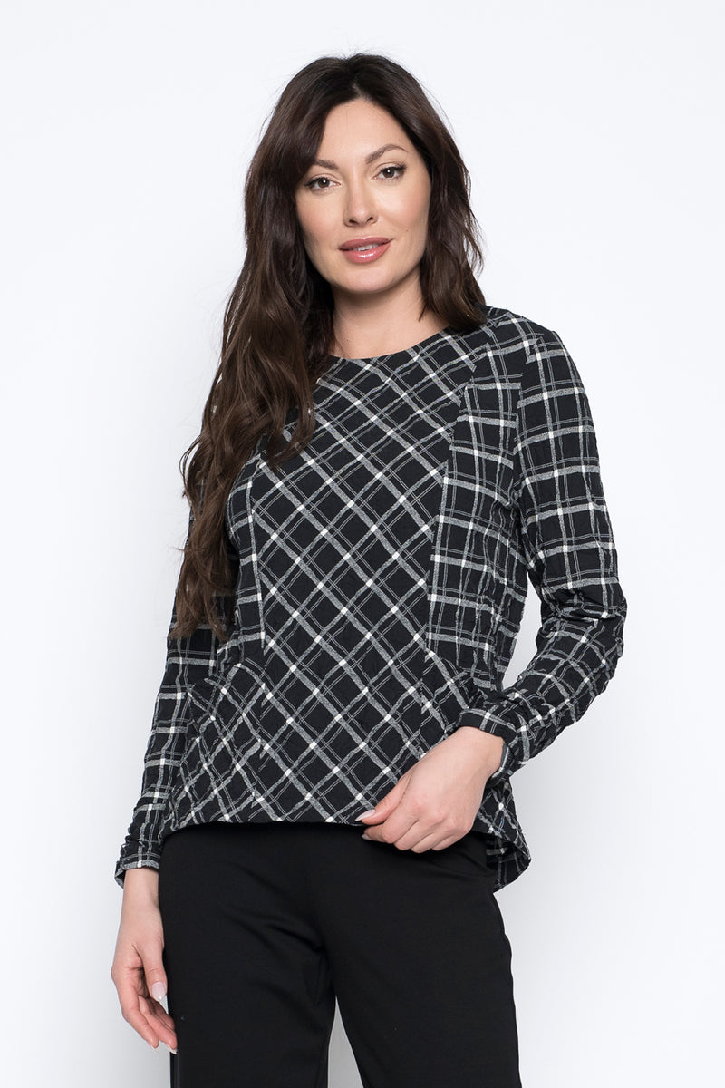 Ruched Sleeve Top With Pockets by Picadilly Canada