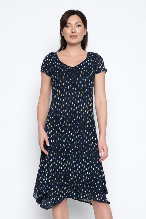 Cap Sleeve Dress with Strap Detail by Picadilly Canada