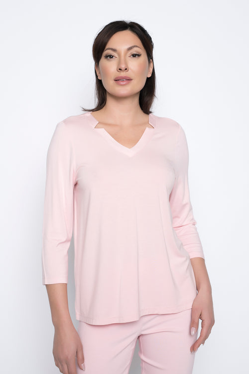 Notched Collar Top with Straps by Picadilly Canada