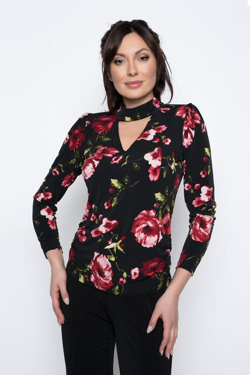 Side Ruched Cut Out Top by Picadilly Canada