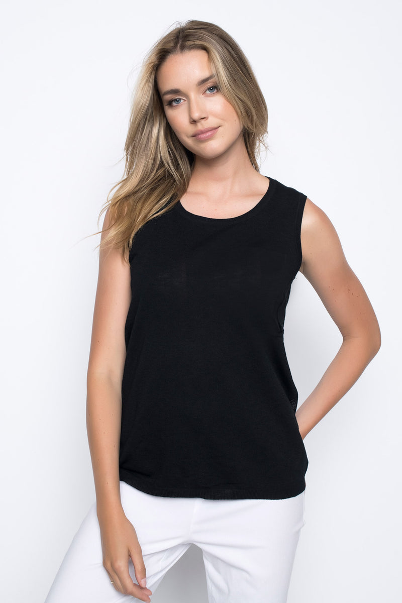 Knit Contrast Tank by Picadilly Canada