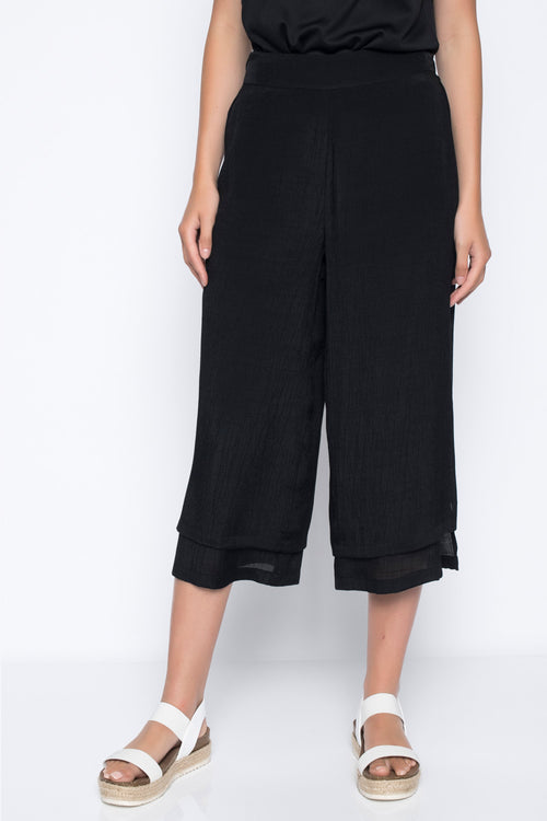 Wide-Leg Flowy Cropped Pants by Picadilly Canada