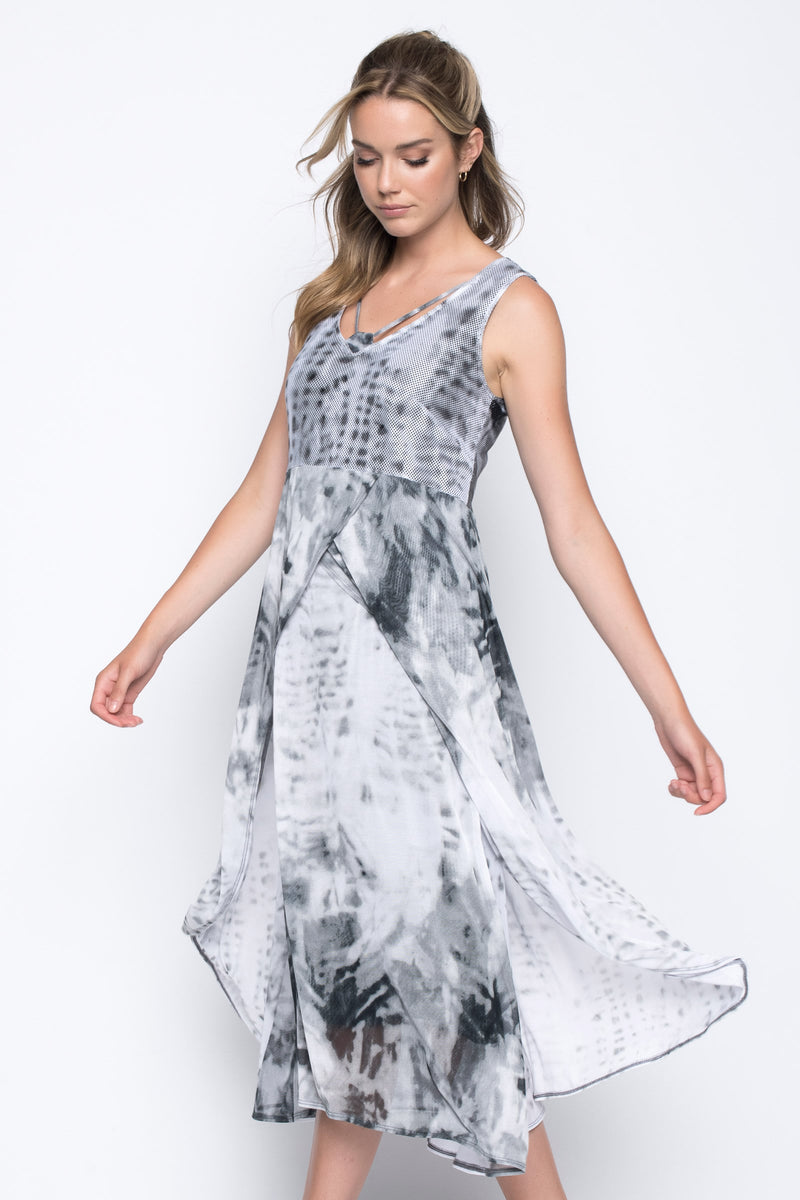 Tie-Back Sleeveless Maxi Dress by Picadilly Canada