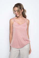 Double Strap Cami in rose cloud by picadilly canada